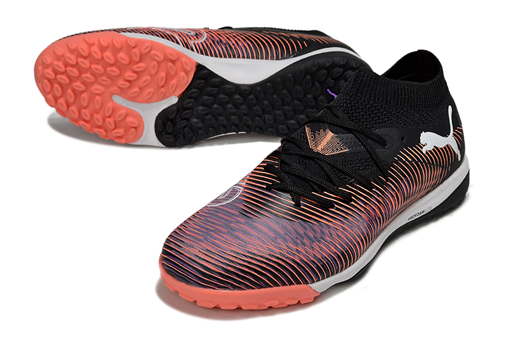 Chuteira PUMA Future 8 Pro Cage TT Unlimited - PUMA Preto/PUMA Branco/Vermelho Brilhante