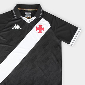 Camisa Vasco I 25/26 s/n Torcedor Kappa Feminino - Preto+Branco