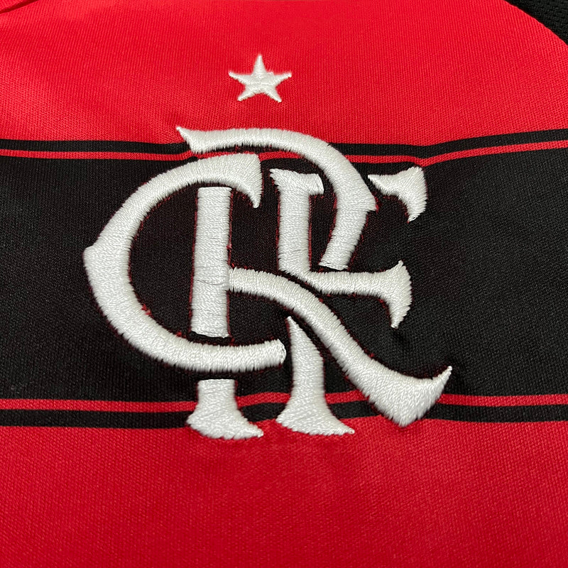 Kit Flamengo Infantil I 25/26 s/n Torcedor Adidas - Preto+Branco