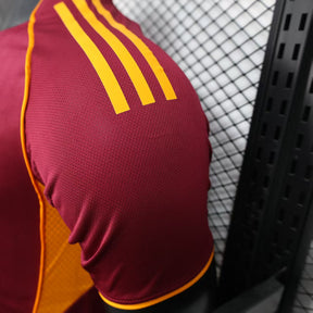 Camisa Adidas Roma I 25/26 s/n° Jogador Masculina - Bordô e Amarela