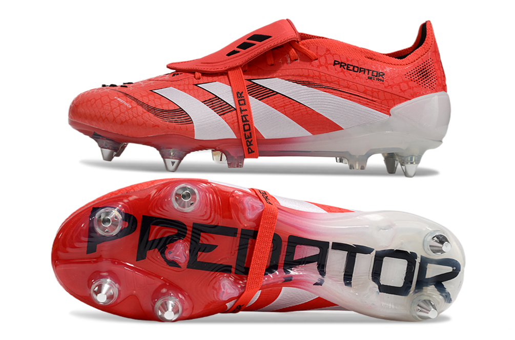 Chuteira Adidas Predator 25 Elite Tongue FG - Pure Victory - Trava Mista