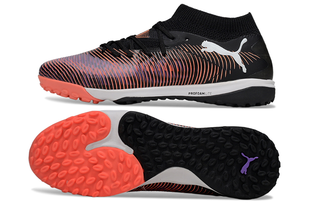 Chuteira PUMA Future 8 Pro Cage TT Unlimited - PUMA Preto/PUMA Branco/Vermelho Brilhante