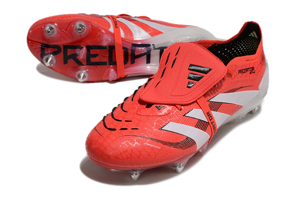 Chuteira Adidas Predator 25 Elite Tongue FG - Pure Victory - Trava Mista