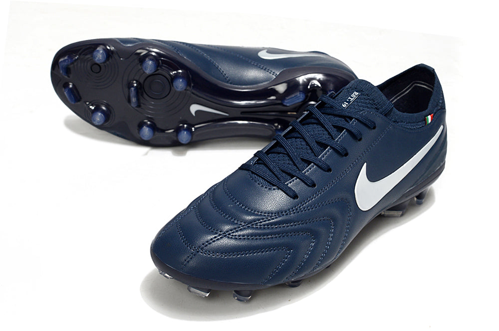 Chuteira Nike Tiempo Legend X Elite LUXE FG - Azul Escuro