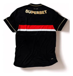 Camisa São Paulo III 25/26 s/n° Torcedor Comemorativa New Balance Masculina - Preto+Vermelho