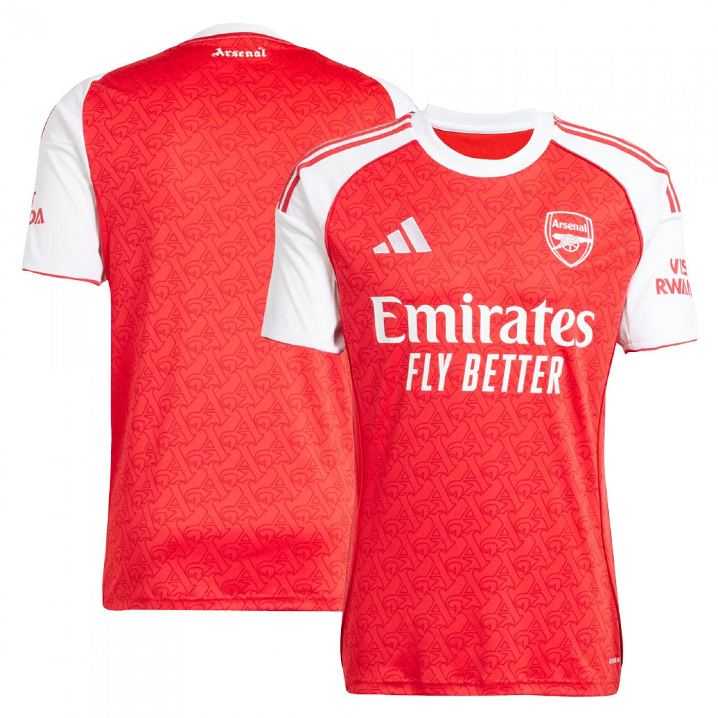 Camisa Arsenal  25/26 s/n° Torcedor Adidas Masculina - Vermelho+Branco