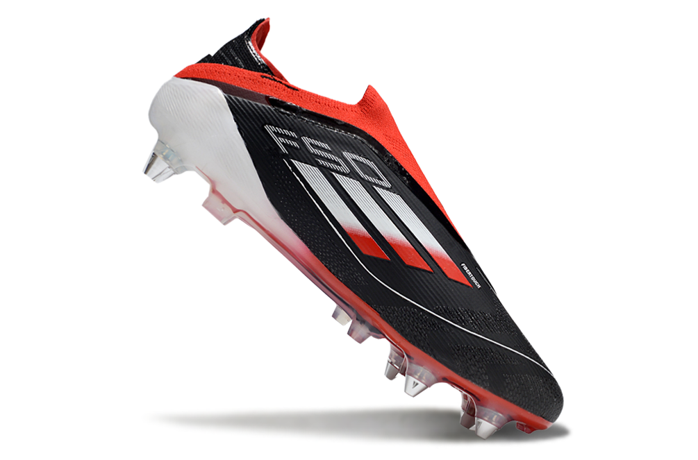 Chuteira Adidas F50 Laceless Preto e Vermelho - Trava Mista