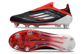 Chuteira Adidas F50 Laceless Preto e Vermelho - Trava Mista
