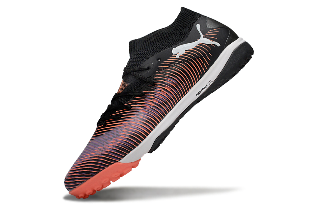 Chuteira PUMA Future 8 Pro Cage TT Unlimited - PUMA Preto/PUMA Branco/Vermelho Brilhante
