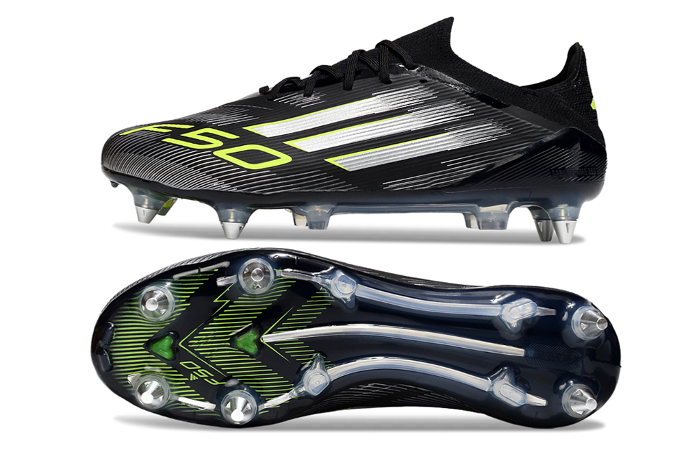 Chuteira Campo ADIDAS F50 Elite LL SG Electric Stealth - Trava Mista