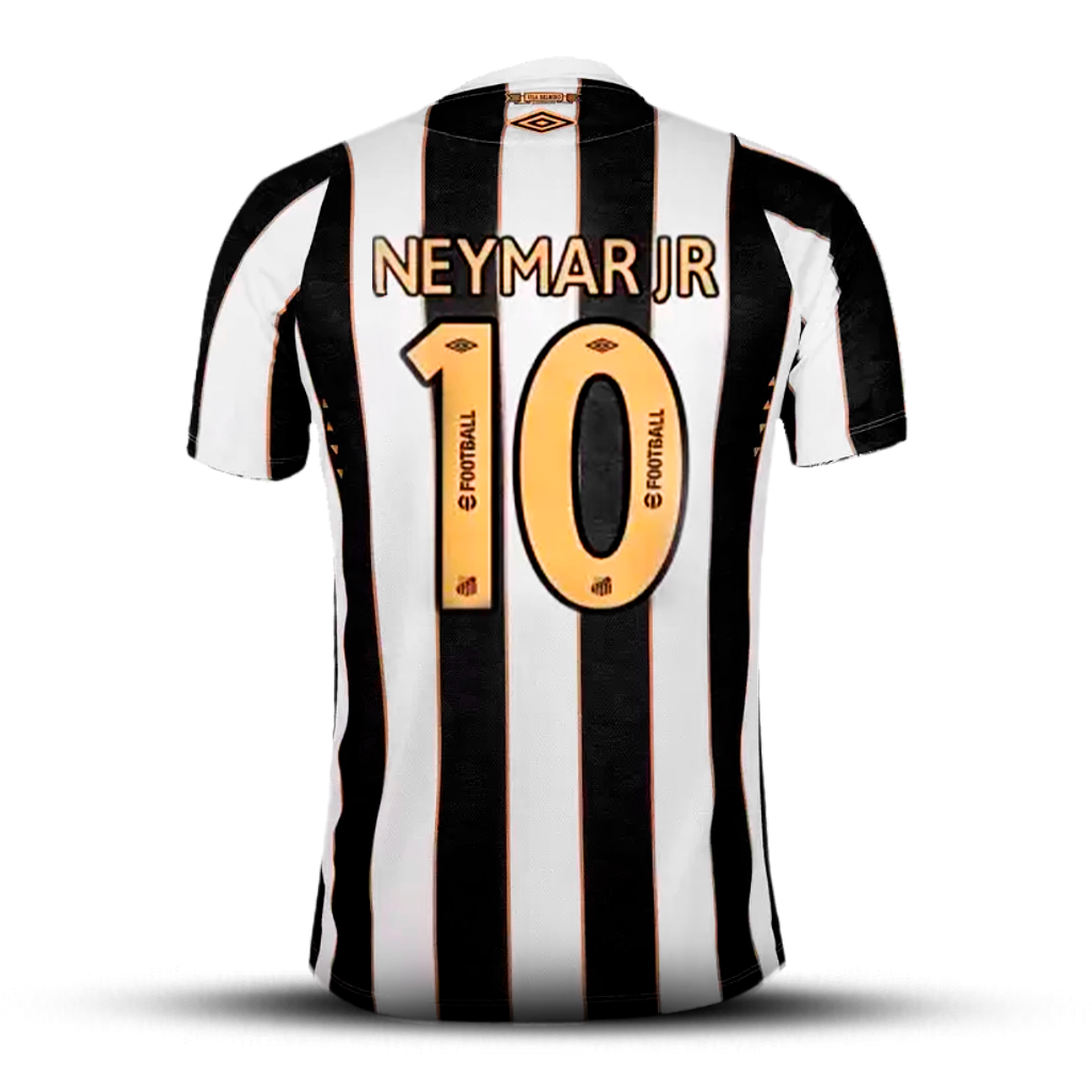 Camisa do Peixe Away 2024/25 Torcedor - Personalizada [Neymar 10] Masculina - Preto e branco