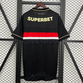 Camisa São Paulo III 25/26 s/n° Torcedor Comemorativa New Balance Masculina - Preto+Vermelho
