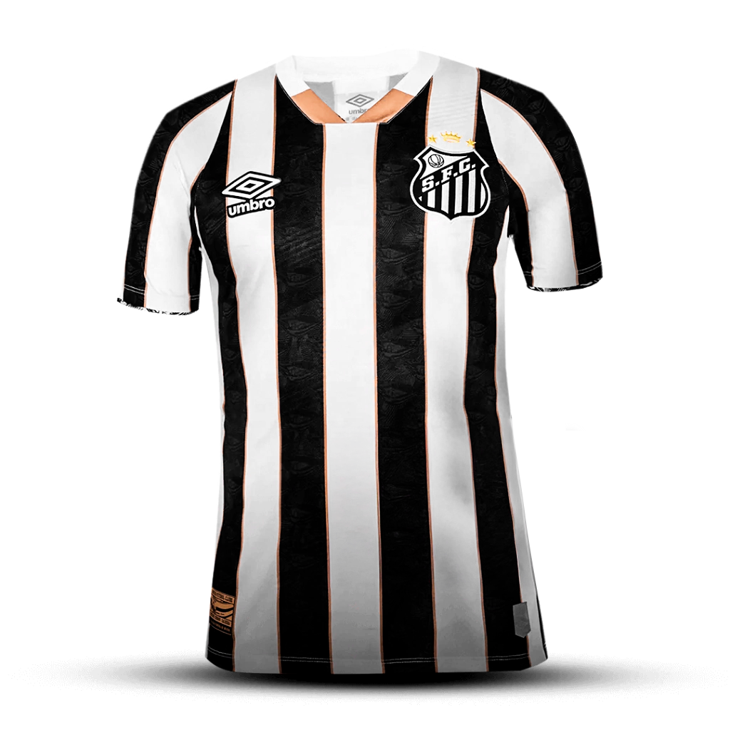 Camisa do Peixe Away 2024/25 Torcedor - Personalizada [Neymar 10] Masculina - Preto e branco