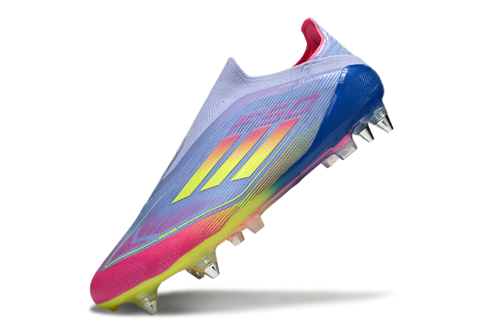 Chuteira adidas F50 Elite Laceless SG - Travas Mista - Rosa
