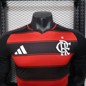 Camisa do Flamengo l 25/26 S/n° Versão jogador Adidas masculina - Preto e vermelho