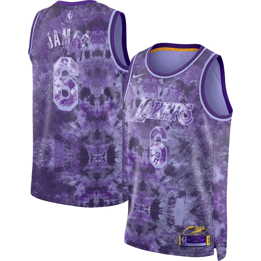 Regata NBA Los Angeles Lakers LeBron James Nike Purple Select Séries Swingmam - Masculina