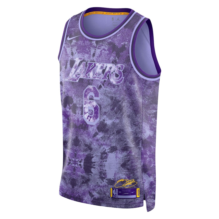 Regata NBA Los Angeles Lakers LeBron James Nike Purple Select Séries Swingmam - Masculina